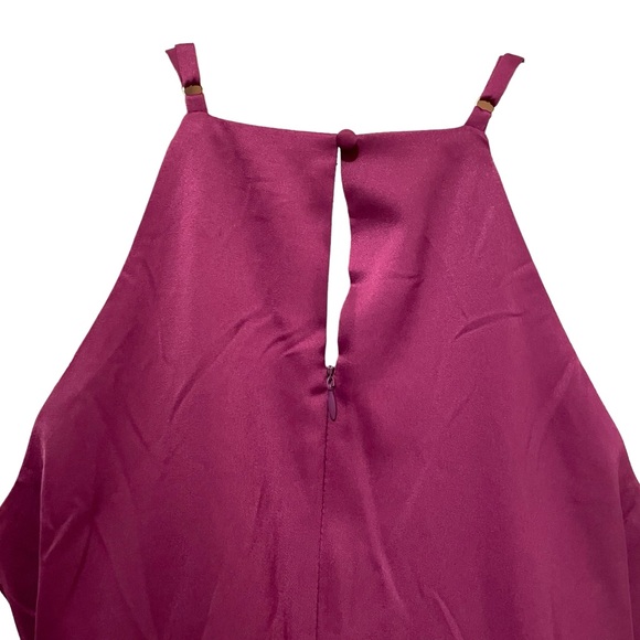 Lulus Spaghetti Strap Dress Satin Magenta Size Large Style #SND001003 - Picture 5 of 11